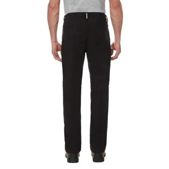 CAT Men's Straight Leg Fleece Lined Stretch Canvas Work Pants Black 38 x 32 NWT - Picture 7 of 7